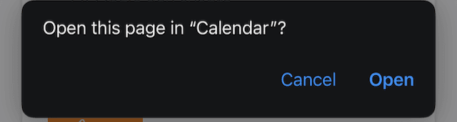 Open Calendar on iOS